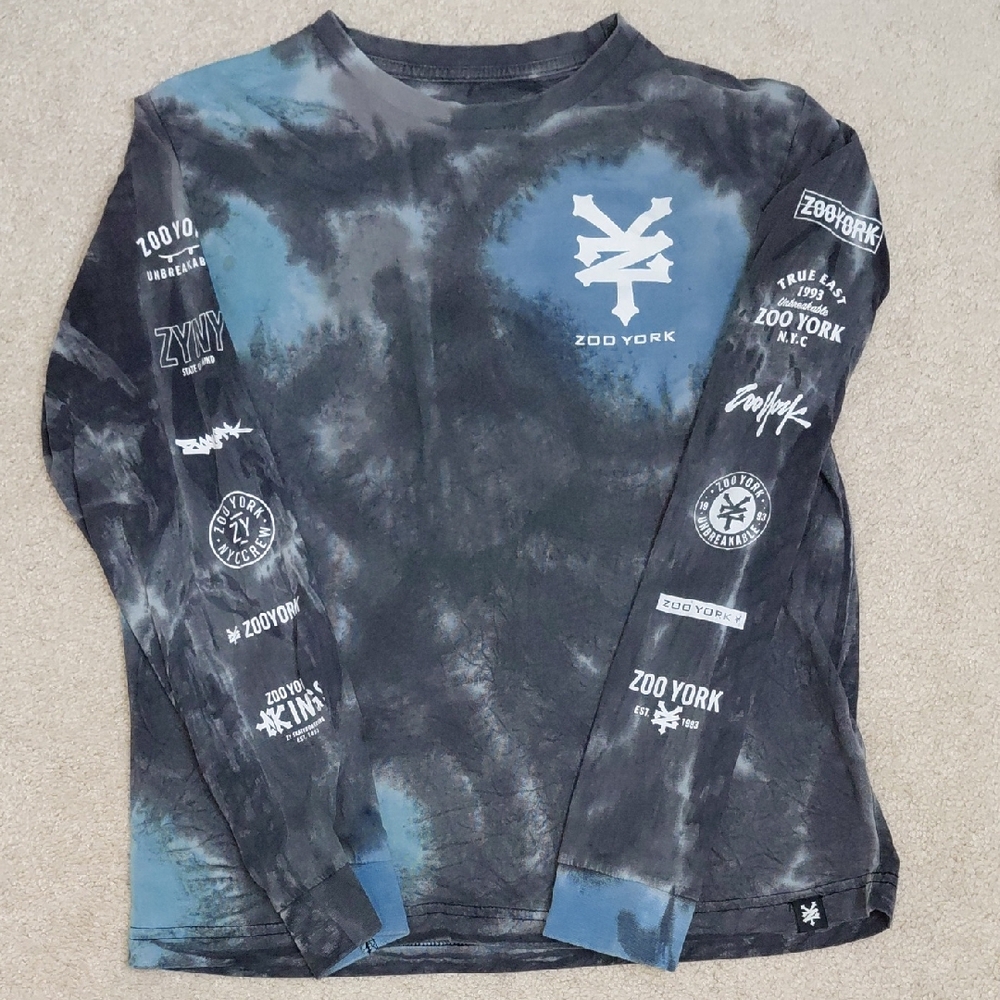 Zoo York Black and Blue Graphic Long Sleeve